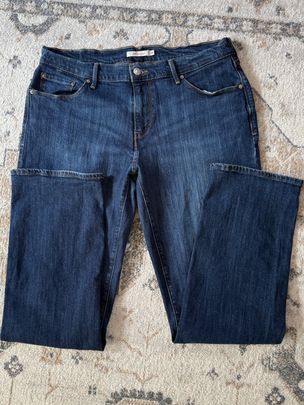 Levi's Dark Blue 505 Straight Jeans Size 30